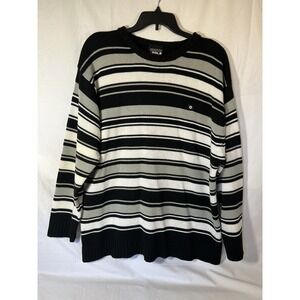 Vintage Southpole Sweater Mens Chunky Oversized Black White Gray Size XL RN82628